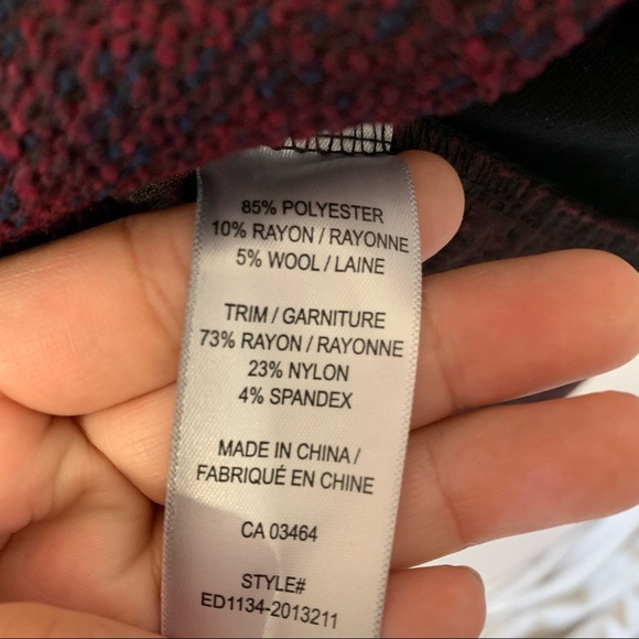 Ricki’s Maroon Black Contour Dress Size 12 - Picture 7 of 7